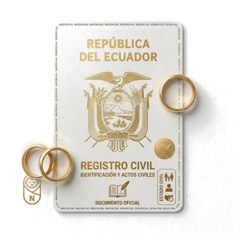 Partidas y actas del Registro Civil ecuatoriano